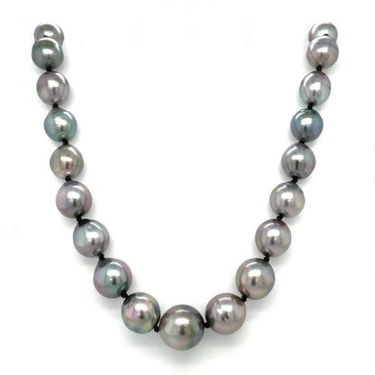 Baroque Tahitian Pearl Necklace & Diamond Set 18ct White Gold Clasp