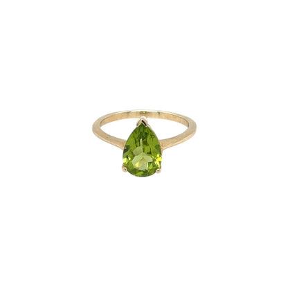 9ct Yellow Gold Peridot Ring (M1/2)
