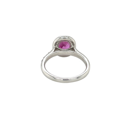 Platinum Sapphire & Diamond Cluster Ring (M)