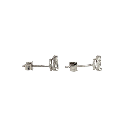 18ct White Gold Pear-Cut Diamond Stud Earrings