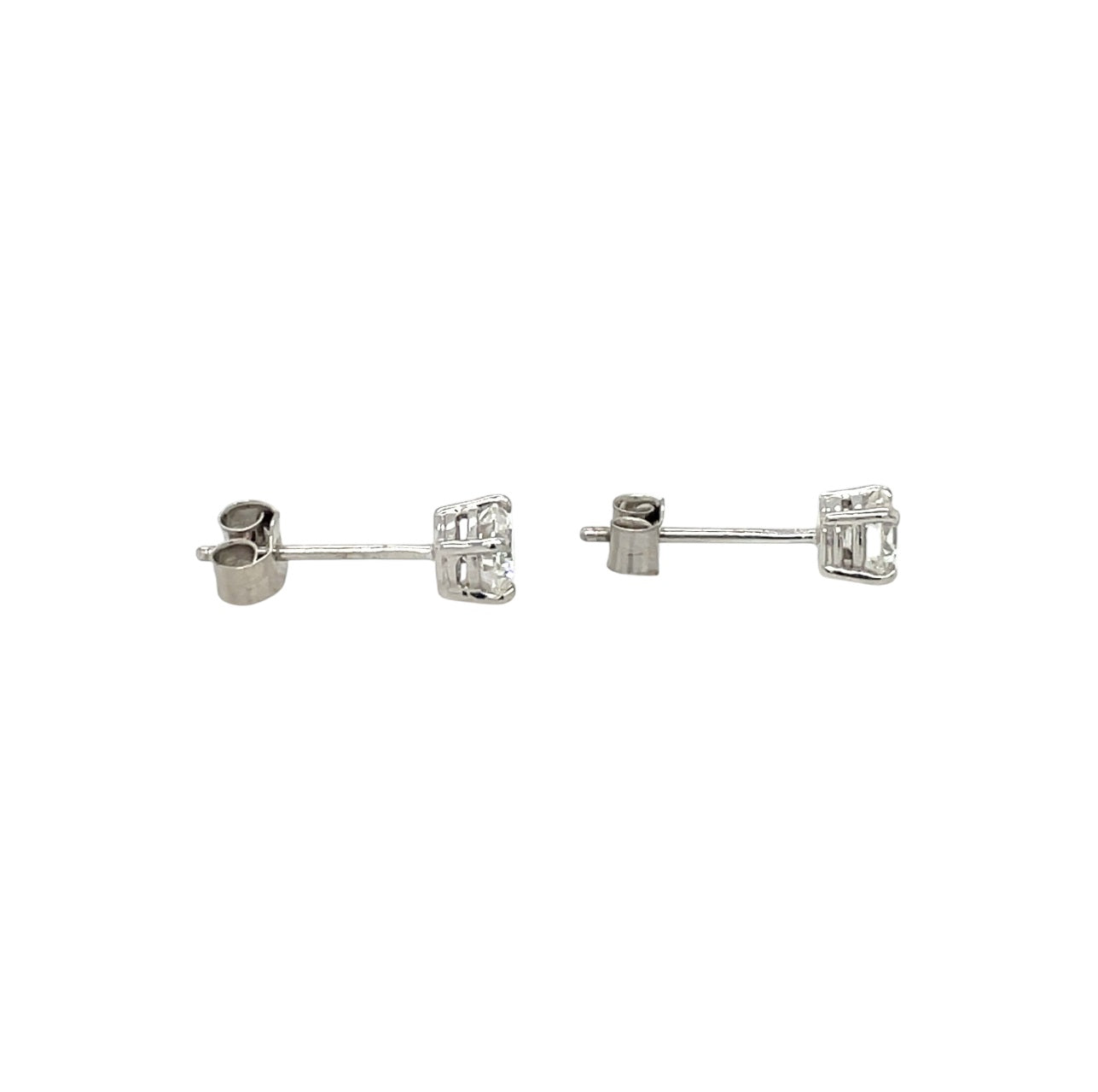 18ct White Gold Diamond Stud Earrings