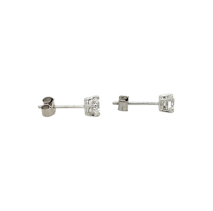 18ct White Gold Diamond Stud Earrings