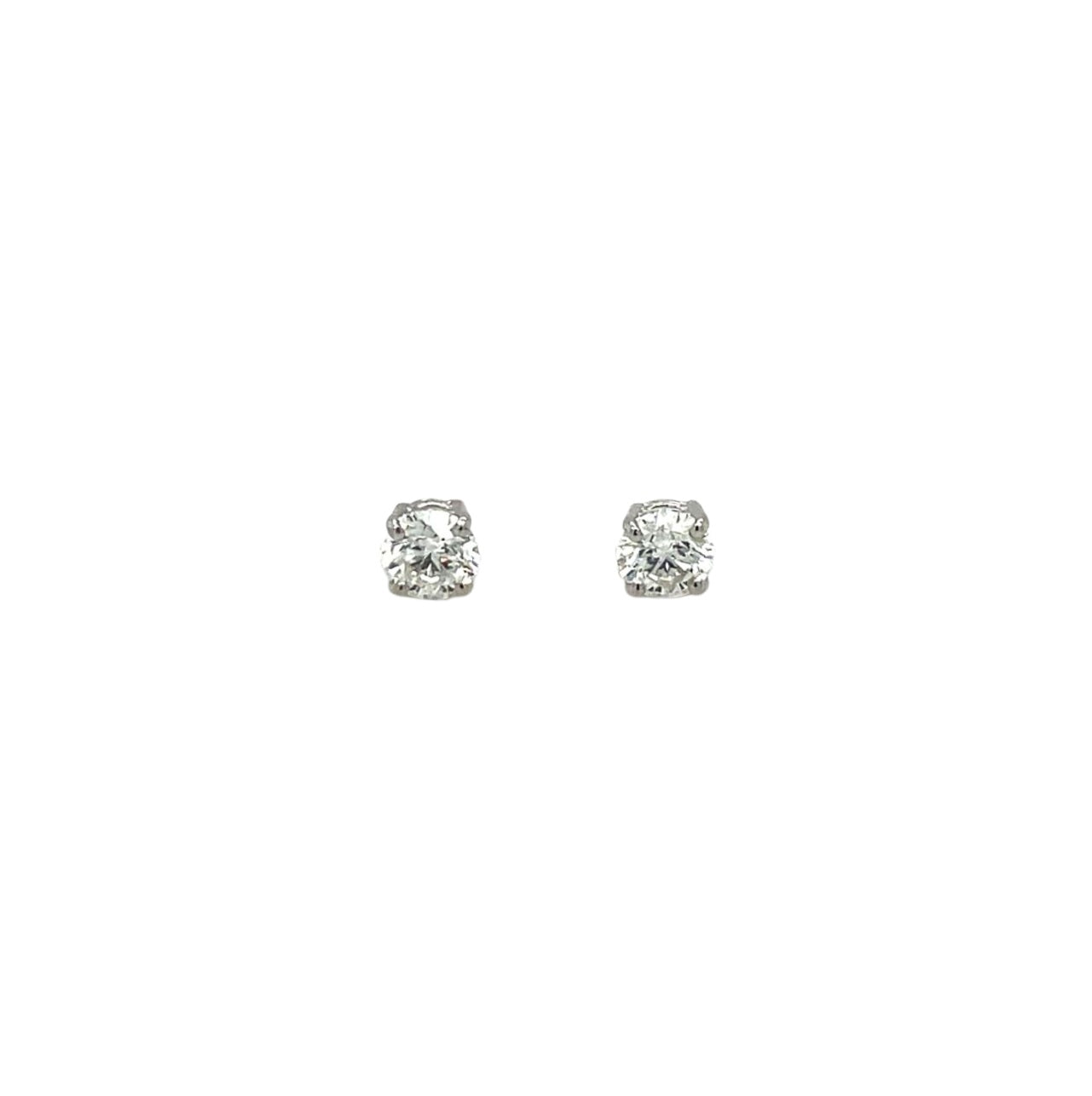 18ct White Gold Diamond Stud Earrings