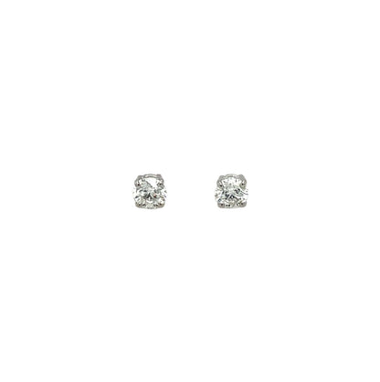 18ct White Gold Diamond Stud Earrings