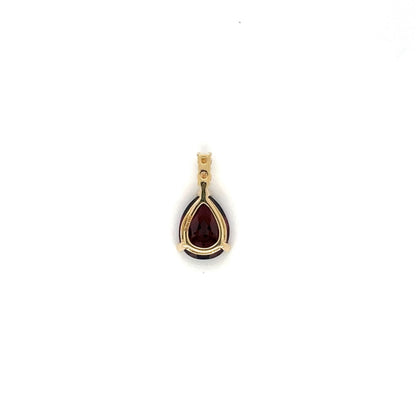 18ct Yellow Gold Garnet & Diamond Pendant