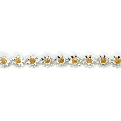 Silver & Gold Plated Daisy Necklace