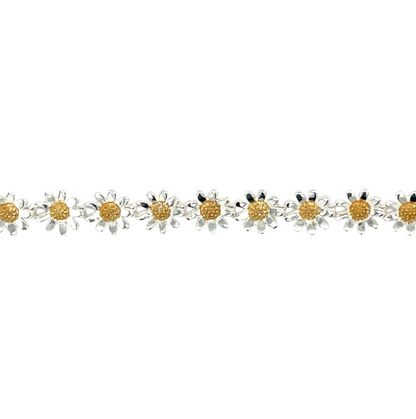 Silver & Gold Plated Daisy Necklace (16-18")