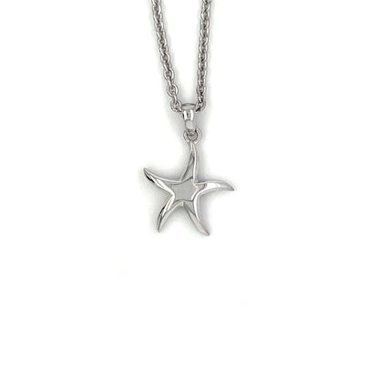 Silver Small Starfish Pendant & Chain
