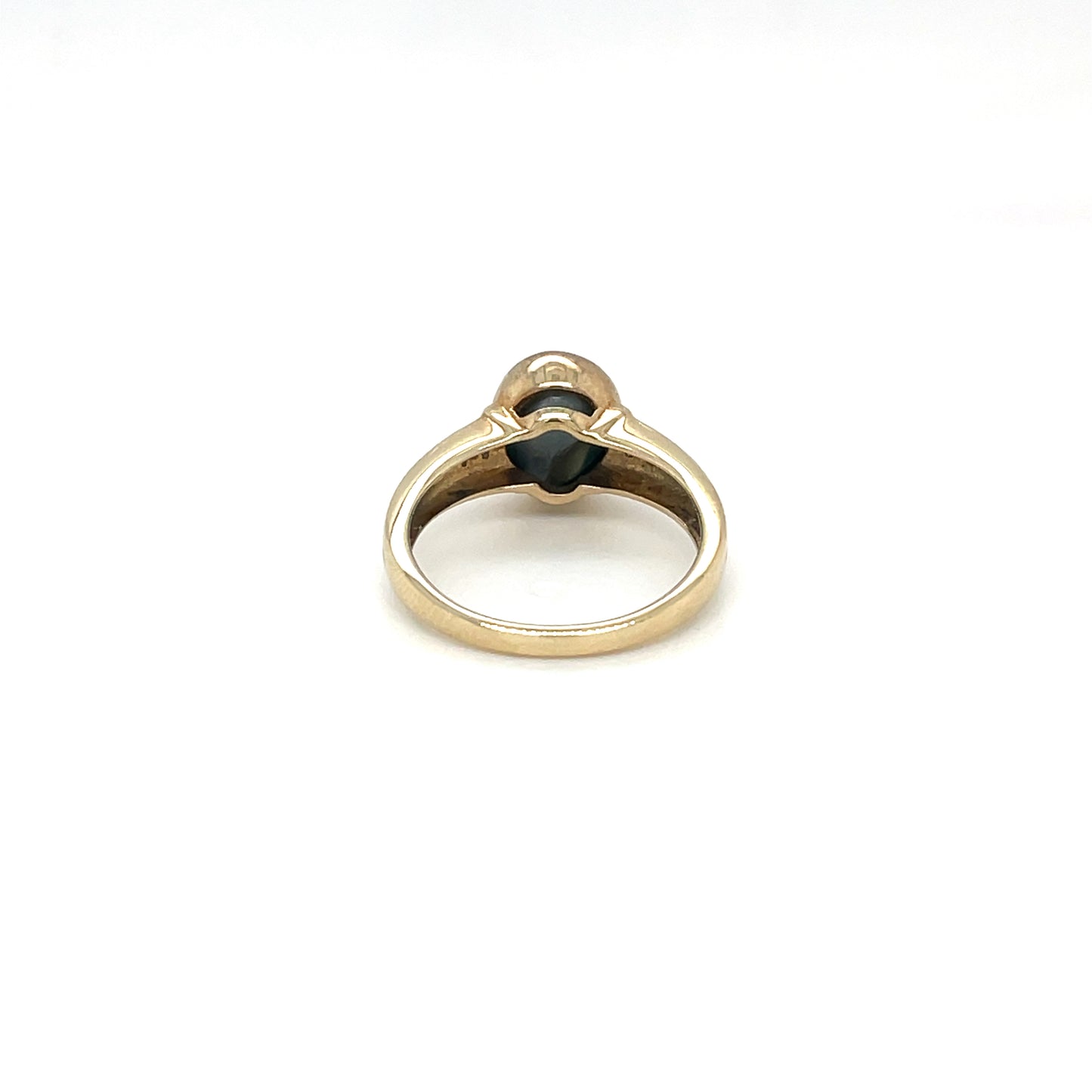 9ct Yellow Gold Cats Eye & Diamond Ring