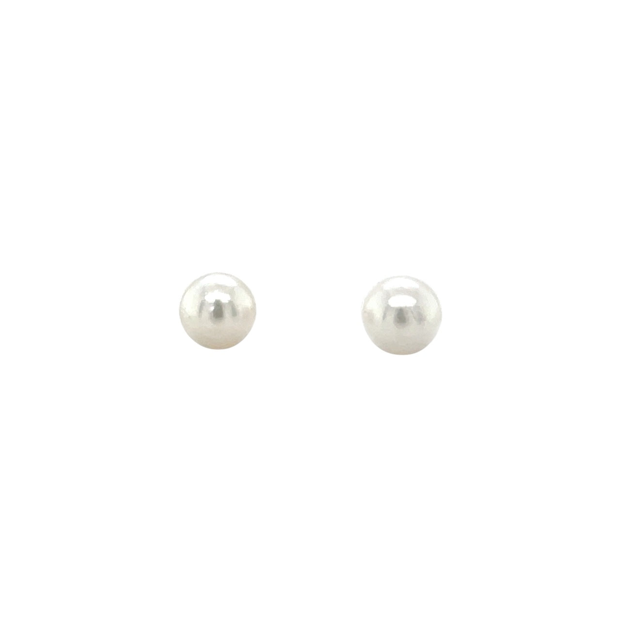 9ct Yellow Gold Akoya Pearl Stud Earrings (6-6.5mm)