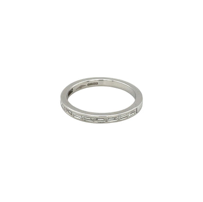 Platinum Baguette Diamond Half-Set Eternity Ring (N1/2)
