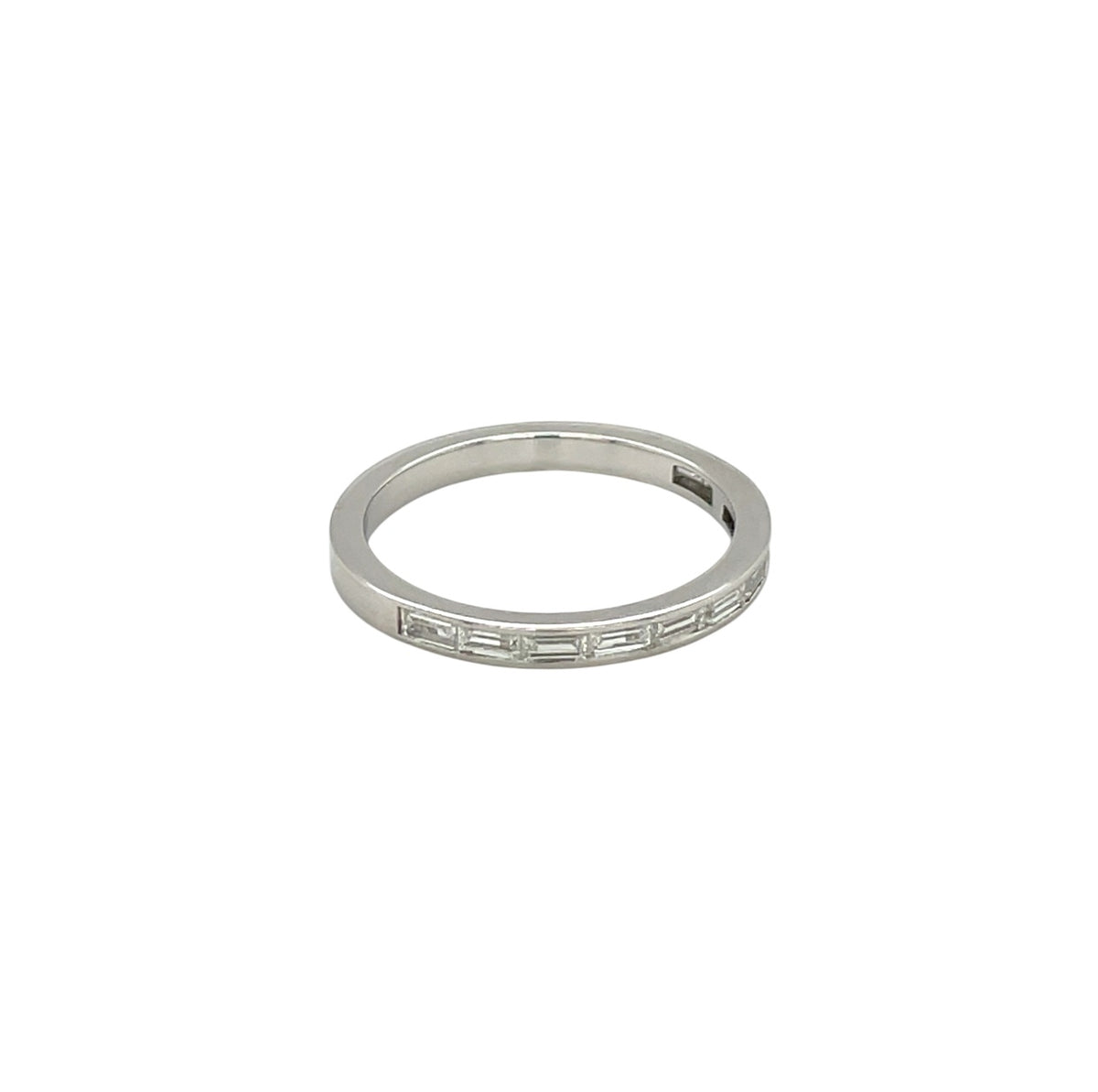 Platinum Baguette Diamond Half-Set Eternity Ring (N1/2)