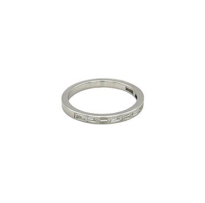 Platinum Baguette Diamond Half-Set Eternity Ring (N1/2)
