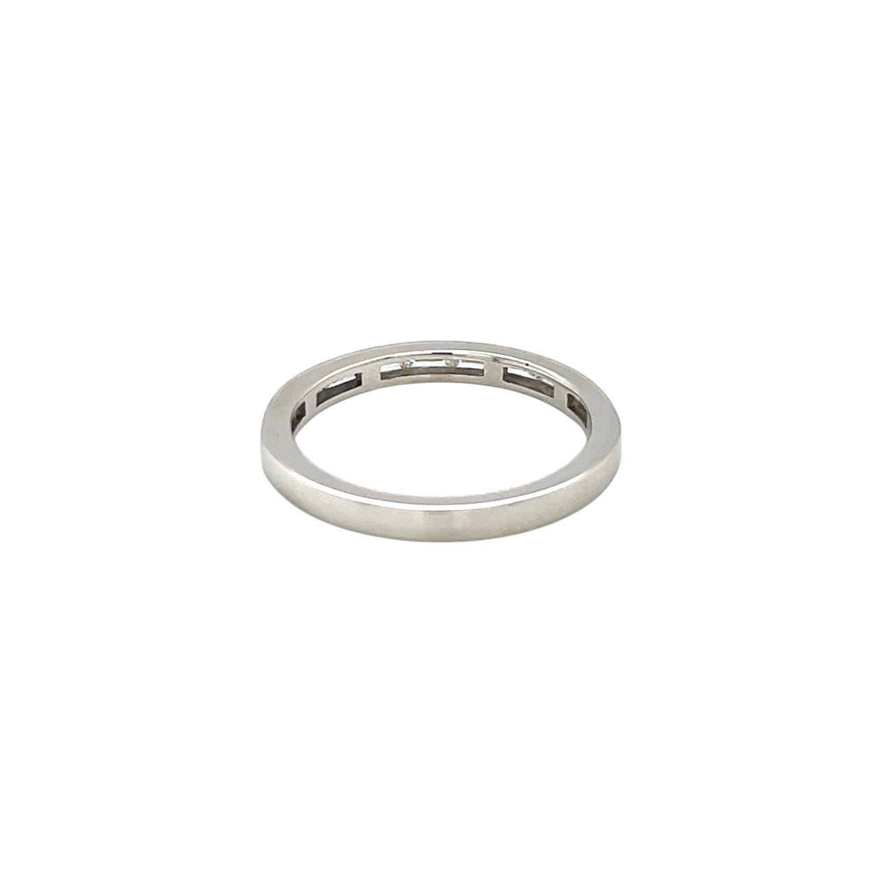 Platinum Baguette Diamond Half-Set Eternity Ring (N1/2)
