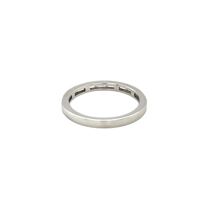 Platinum Baguette Diamond Half-Set Eternity Ring (N1/2)