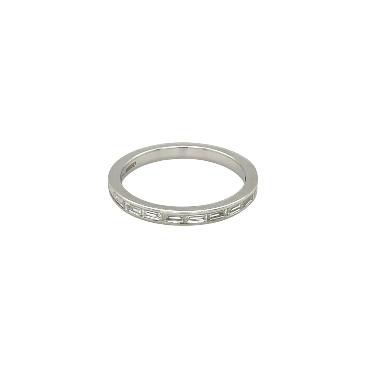 Platinum Baguette Diamond Half-Set Eternity Ring (N1/2)