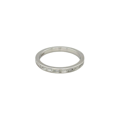 Platinum Baguette Diamond Half-Set Eternity Ring (N1/2)