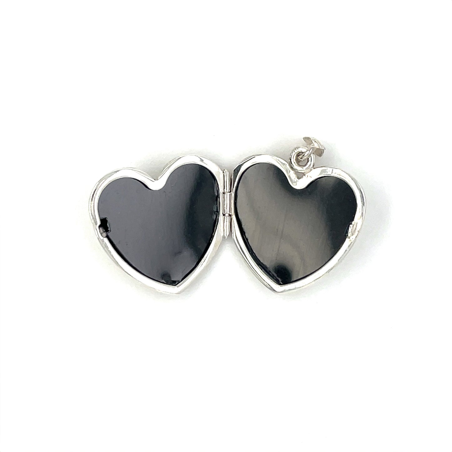 Silver Engraved Heart Locket Pendant