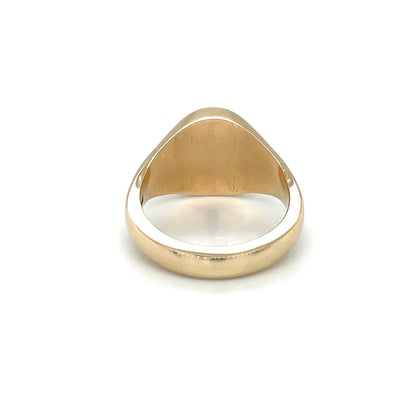9ct Yellow Gold Oval Carnelian Signet Ring (14x11mm)