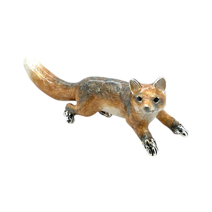 Saturno Silver & Enamel Large Fox