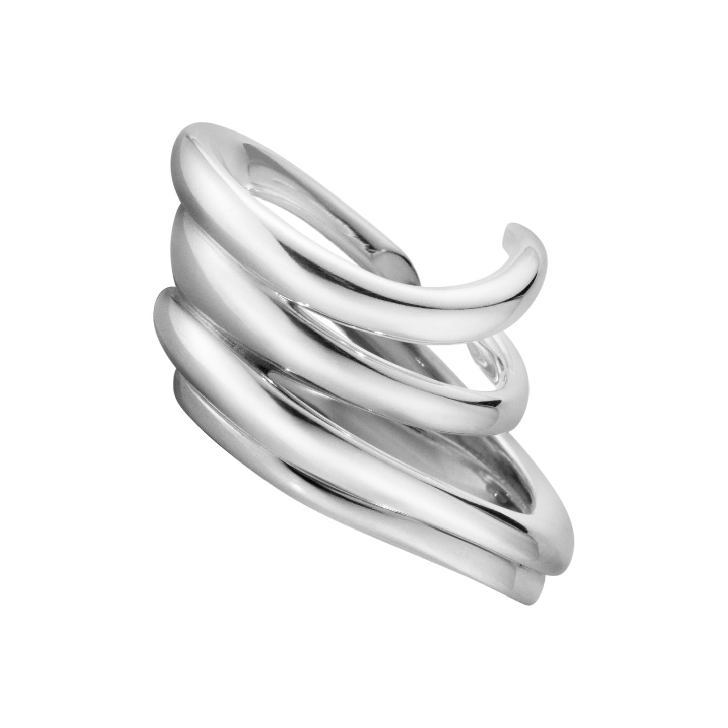 Silver Arc Ring (Size 56   N 1/2)