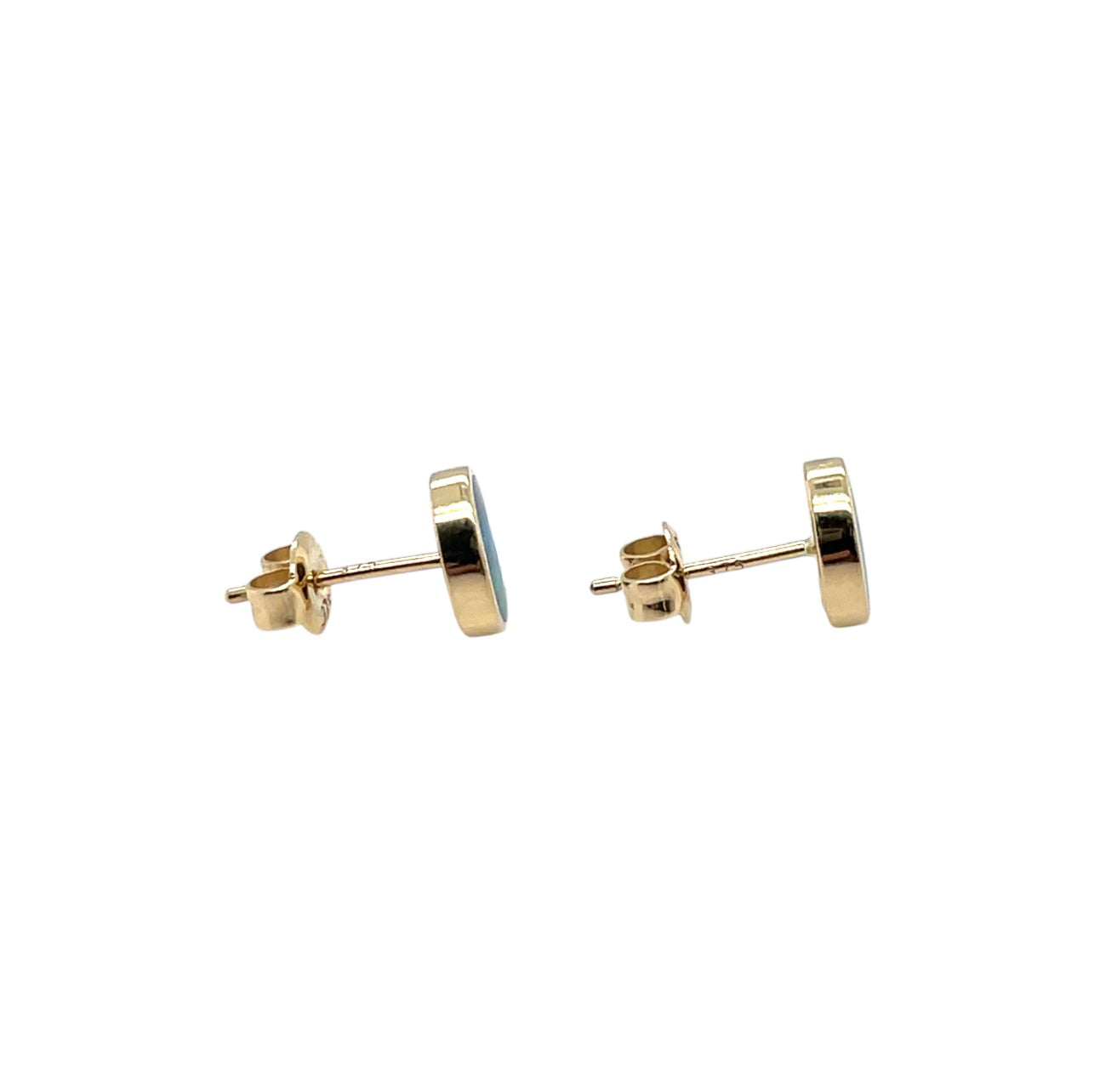 9ct Yellow Gold Oval Opal Doublet Stud Earrings