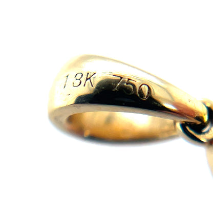 18ct Yellow Gold Oval Sapphire Pendant