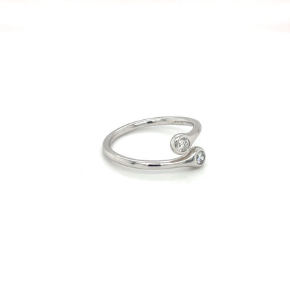 Platinum Diamond Crossover Ring