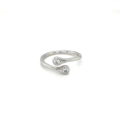 Platinum Diamond Crossover Ring