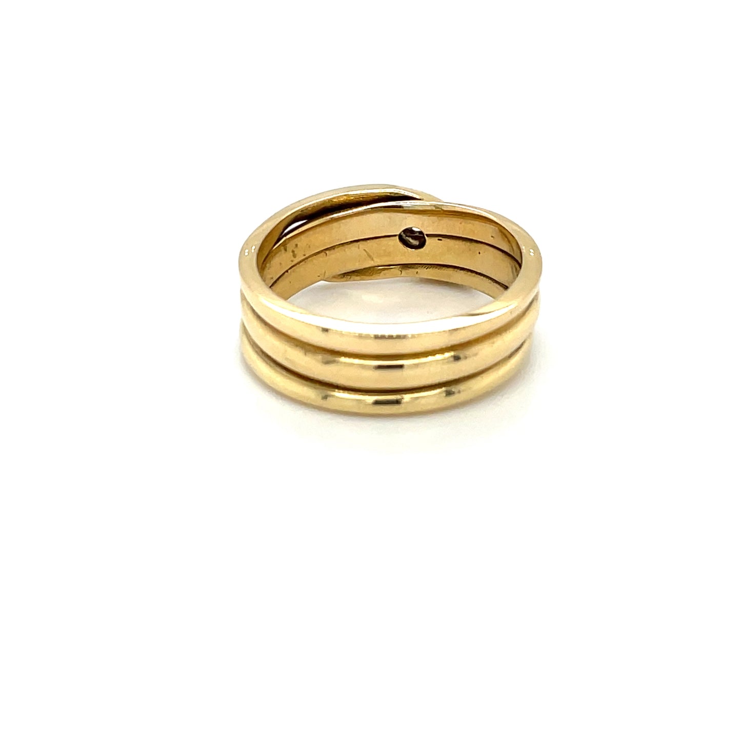 Antique 18ct Yellow Gold Diamond Snake Ring