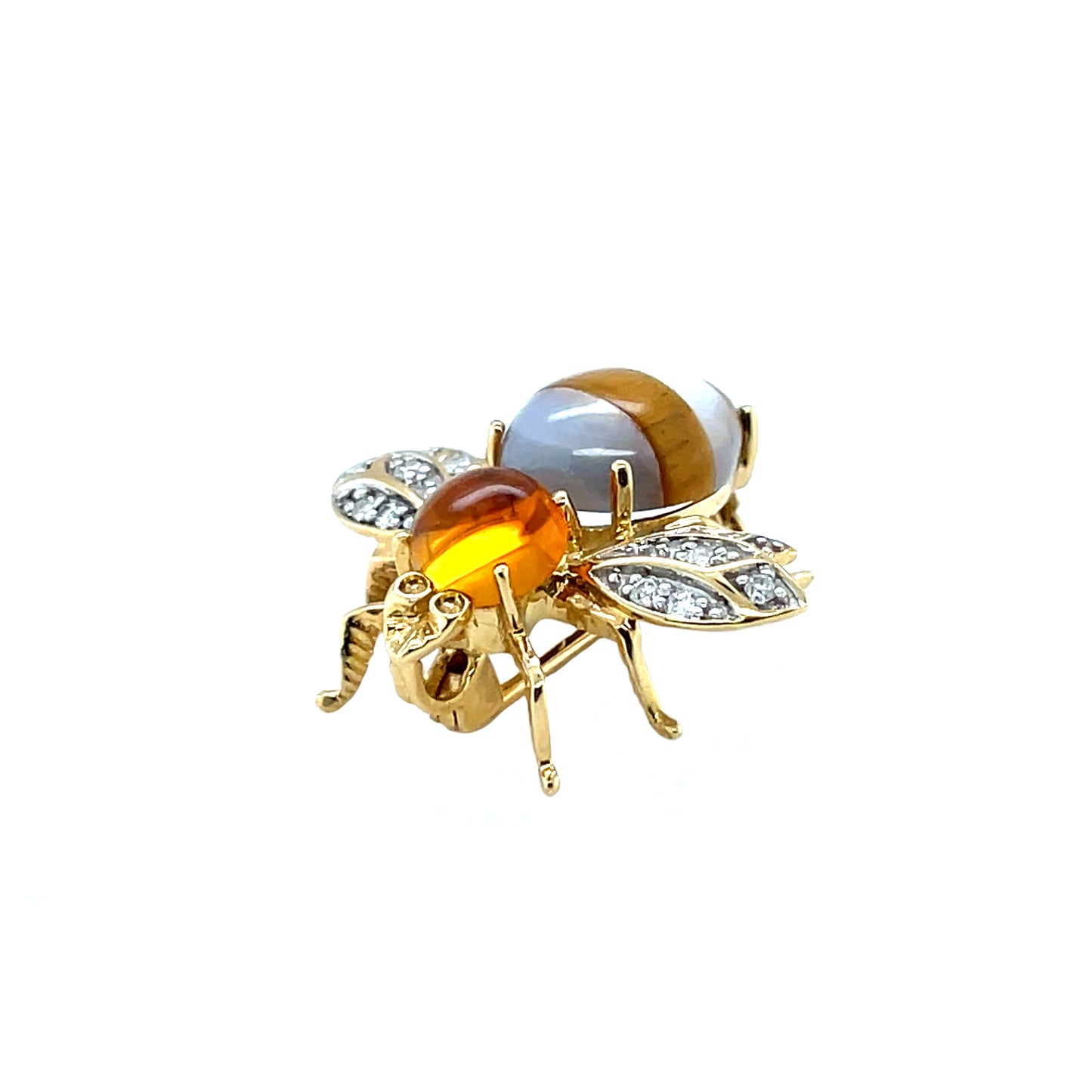 18ct Yellow Gold Bee Brooch