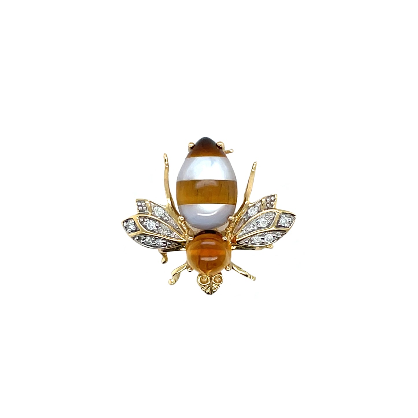 18ct Yellow Gold Bee Brooch