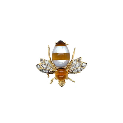 18ct Yellow Gold Bee Brooch