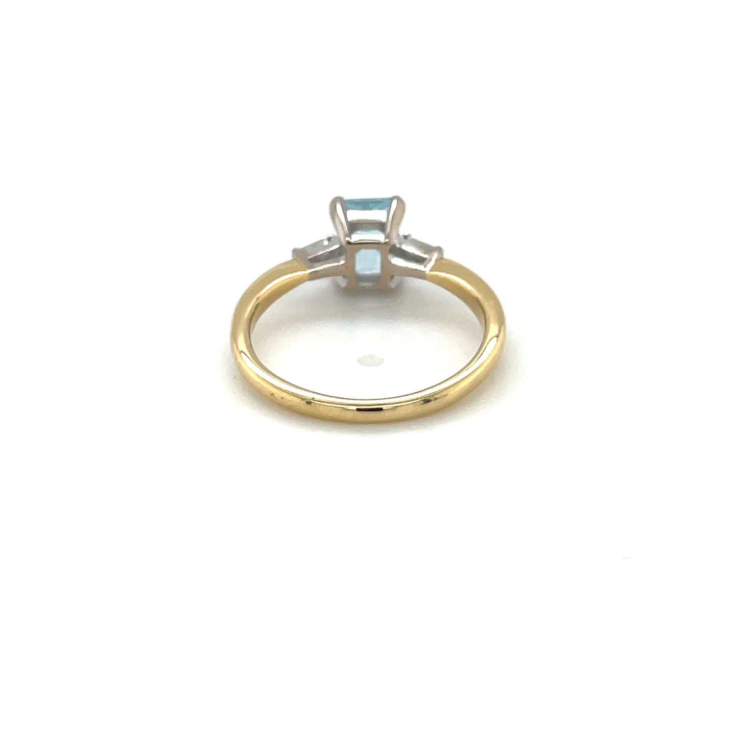 18ct Art Deco Inspired Aquamarine & Diamond Ring