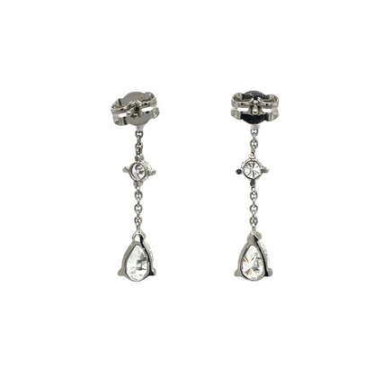 18ct White Gold Diamond Drop Earrings