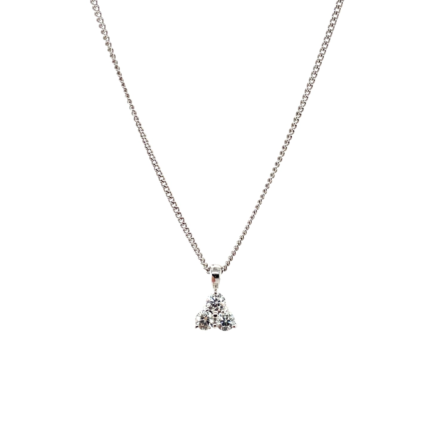 18ct White Gold Diamond Pendant