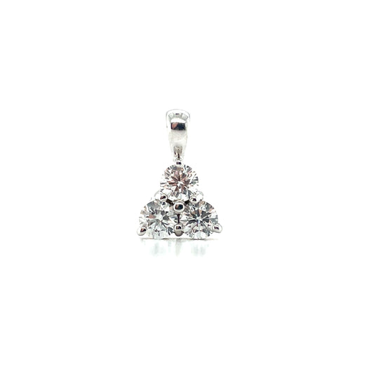 18ct White Gold Diamond Pendant