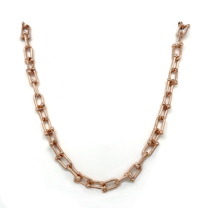9ct Rose Gold Stirrup Necklace