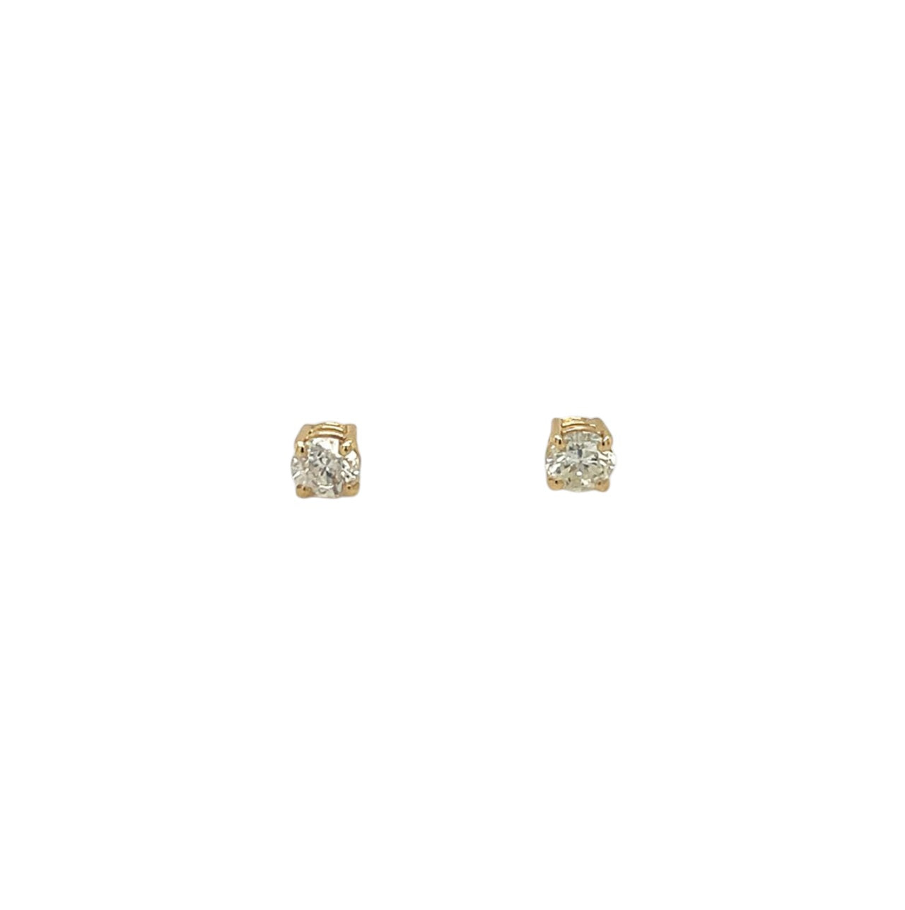 18ct Yellow Gold Diamond Stud Earrings