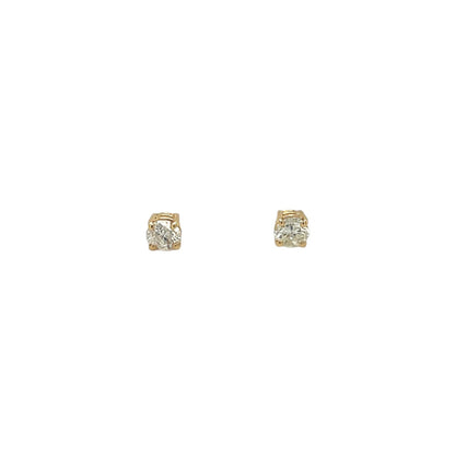18ct Yellow Gold Diamond Stud Earrings