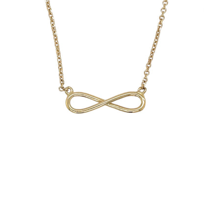 9ct Yellow Gold Infinity Pendant & Chain (16-18")