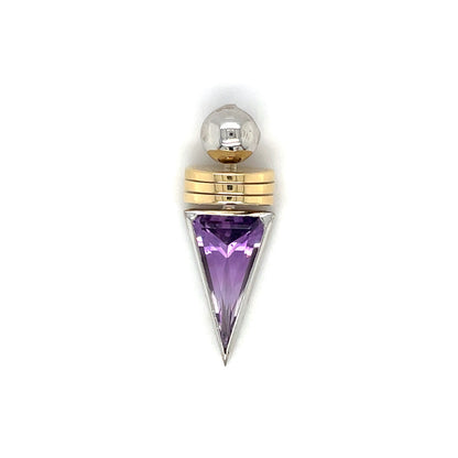 18ct Yellow & White Metal Amethyst Pendant