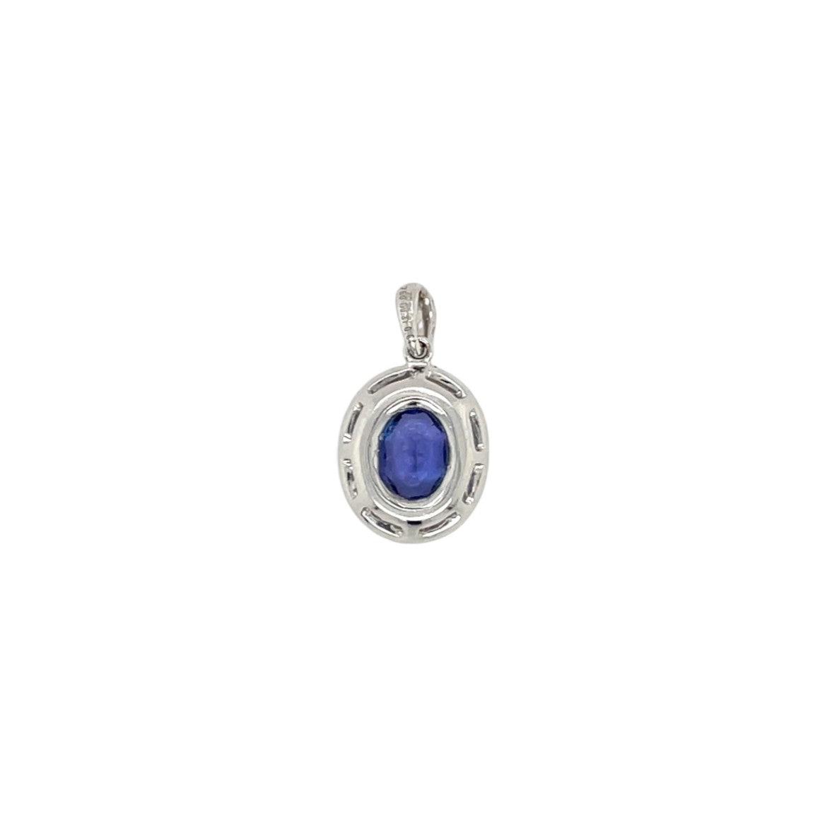 18ct White Gold Tanzanite & Diamond Pendant