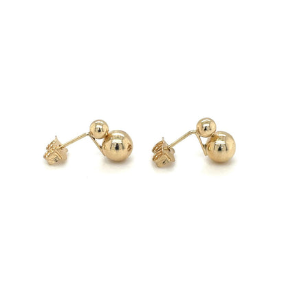 9ct Yellow Gold Double Ball Stud Earrings