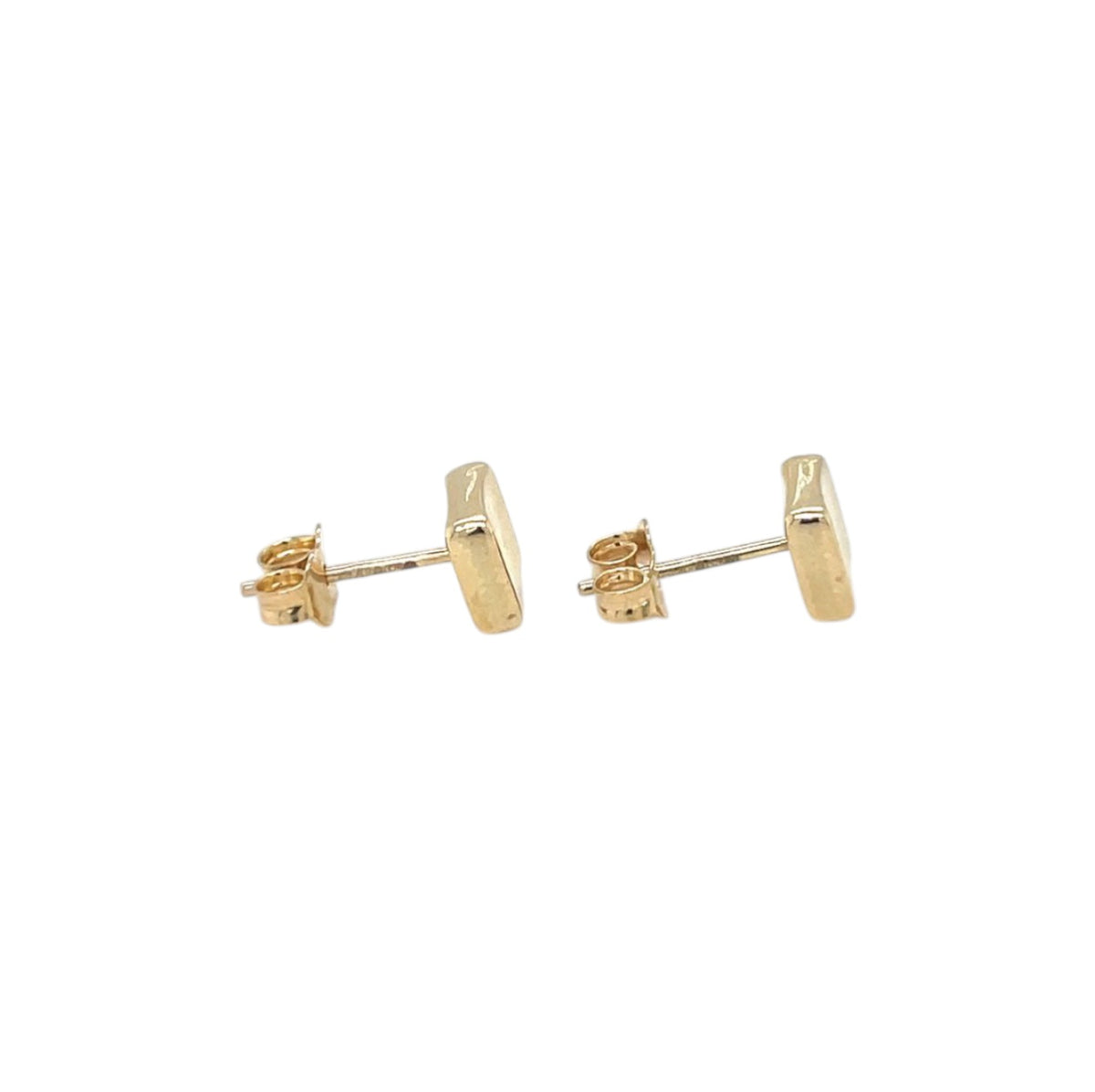 9ct Yellow Gold Square Stud Earrings