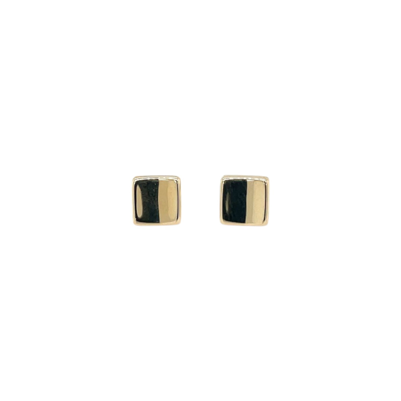 9ct Yellow Gold Square Stud Earrings