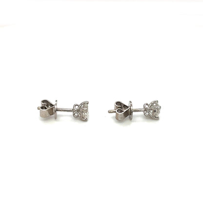 18ct White Gold Diamond Stud Earrings