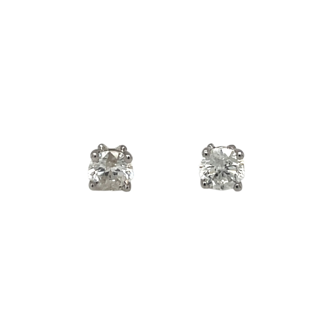 18ct White Gold Diamond Stud Earrings