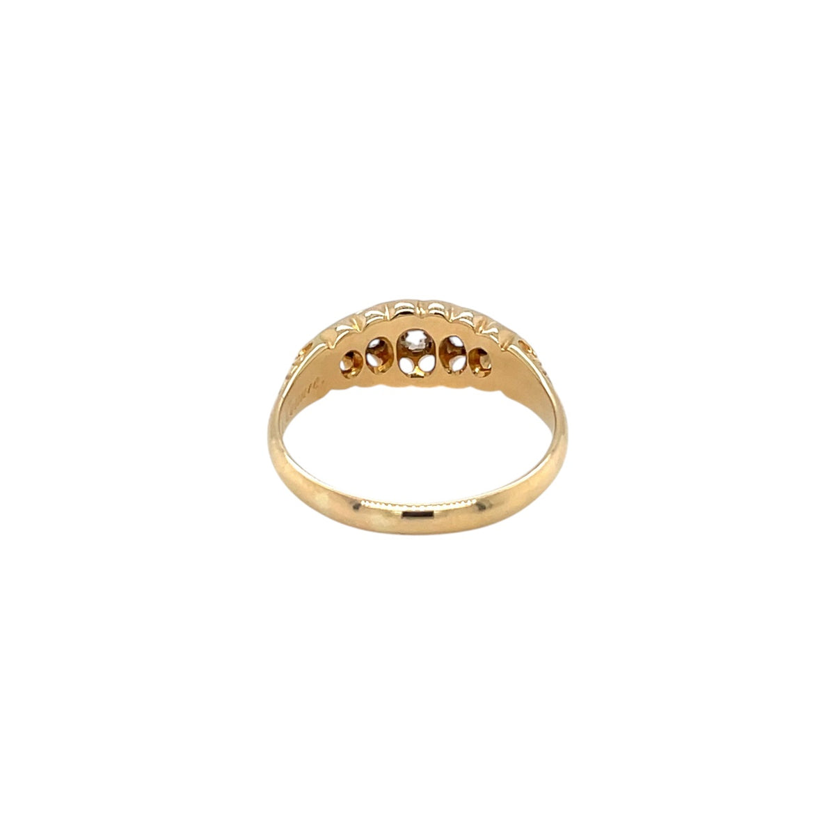 18ct Yellow Gold Graduated Diamond Five-Stone Ring (O)