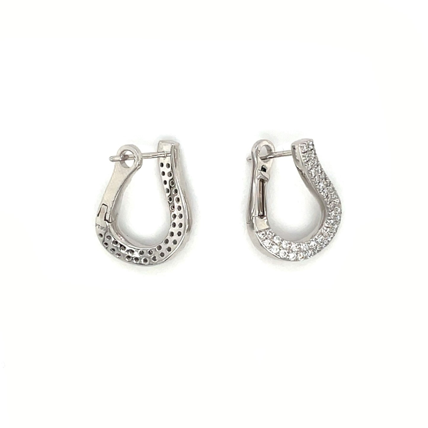 Platinum Diamond Pear-Shaped Earrings